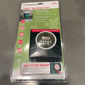 Westinghouse 2 Outlet 7Day Outdoor Timer